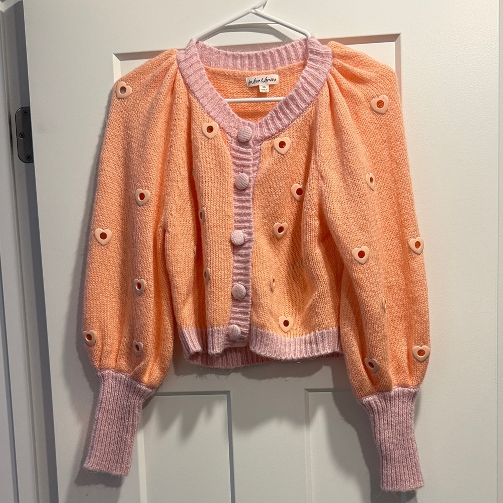 ForLoveAndLemons Peach and Lavender Cardigan